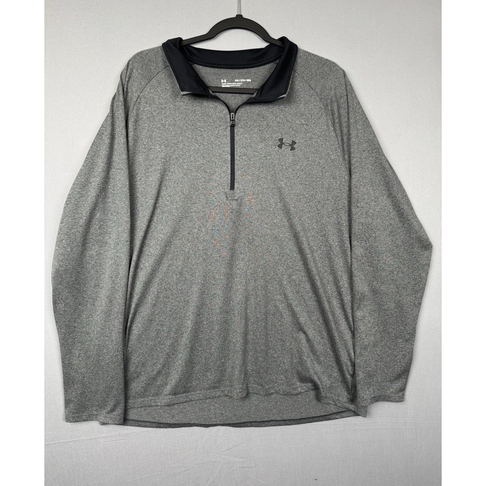 Under Armour Sweatshirt Womens 2XL XXL Gray 1/2 Zip Pullover Jacket Performance